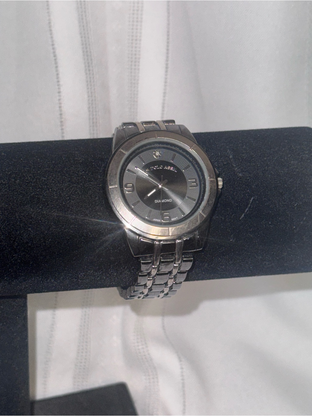 US Polo Assn Womens SilverTone Stainless Steel Watch